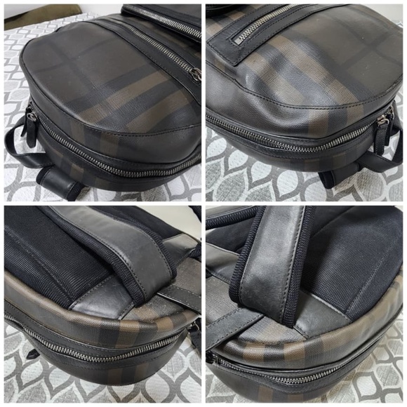 Authentic Burberry Smoked Check Backpack Black main image 9